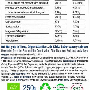Imagen de la Información de la Sal con mezcla de especias para Guisos y Pescados